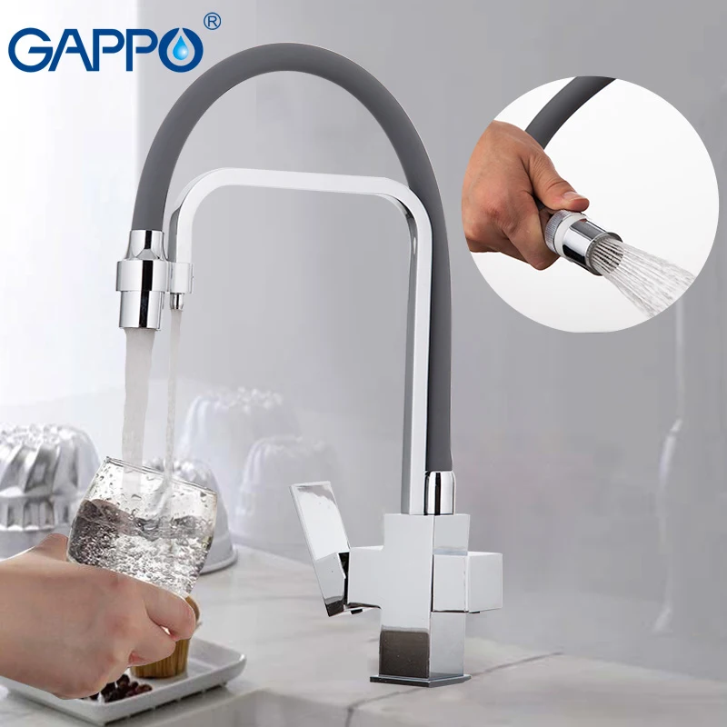  GAPPO kitchen faucet chrome kitchen sink faucet mixer torneira Brass kitchen water tap faucet with  - 32850550793