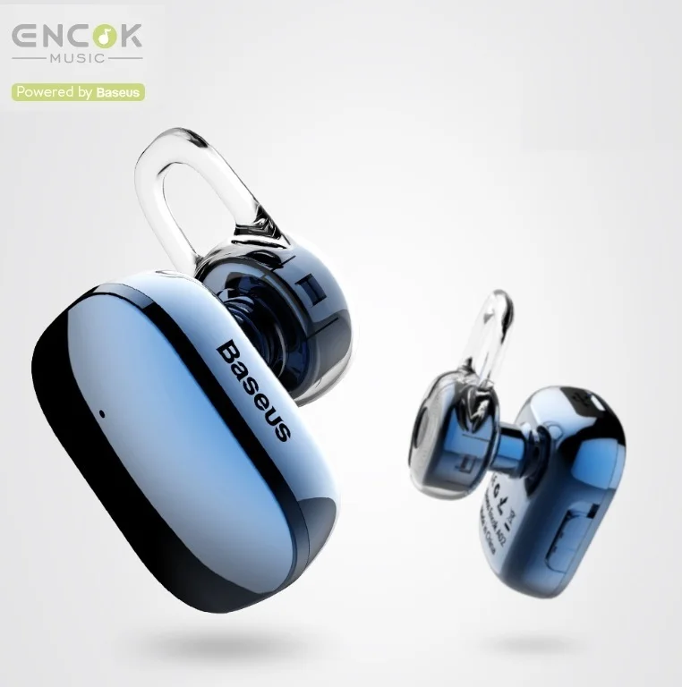 BASEUS Brand Finger-Touch Manipulation Mini Wireless Bluetooth Earphone For iPhone/Samsung Vibrate Earpiece Headset With Mic bluetooth-earphones