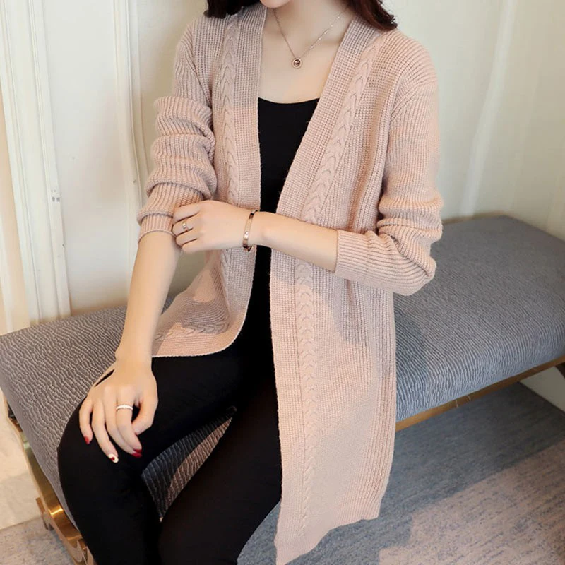 TIGENA, осенне-зимний длинный кардиган средней длины, Женский ...