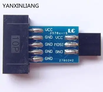 

10pcs 10Pin to 6Pin Adapter Board for AVRISP MKII USBASP STK500 High Quality