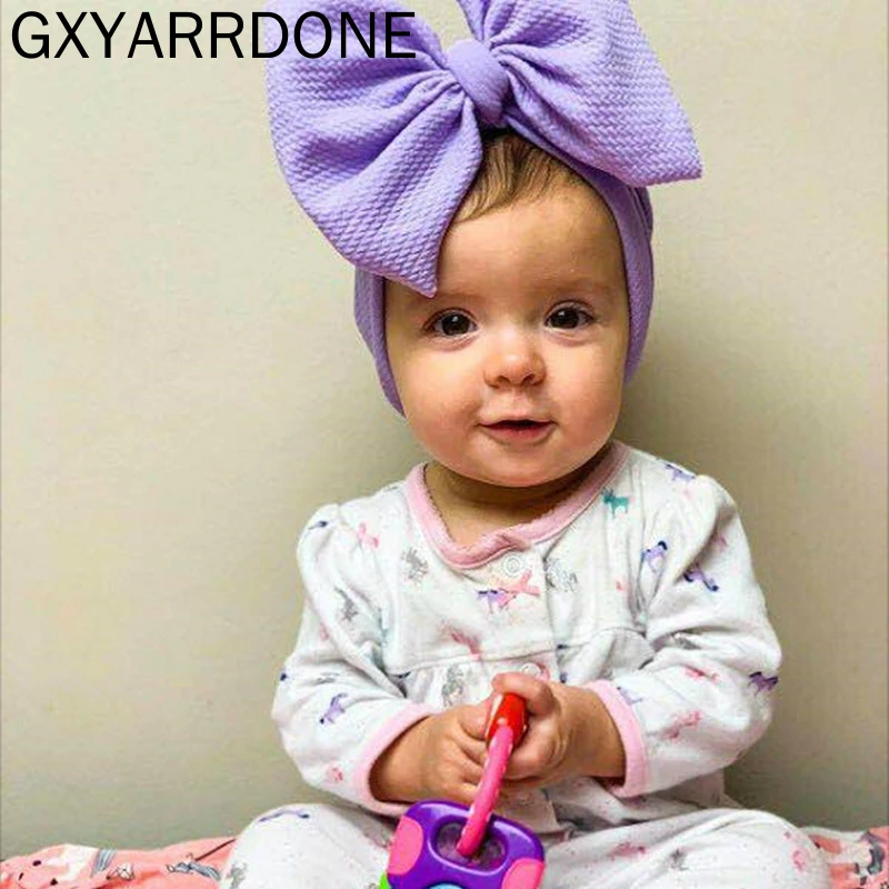 

2019 Baby Hat for Girls Elastic Knotted Baby Turban Hat Toddler Photography Props Newborn Beanie Cap Baby Boy Accessories