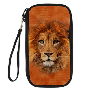 

ELVISWORDS Women Card Holder Cool Animal Print Passport Cover Ladies Durable Pouch Bag Fashion Card ID Holders Credit Card Cover