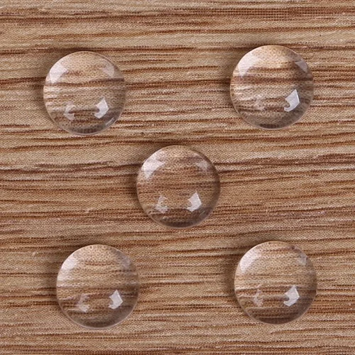 Top 8/10/12/14/16/18/20/25/30mm Round Flat Back Transparent Clear Magnifying Glass Cabochon Cameo Cover For DIY Jewelry Making