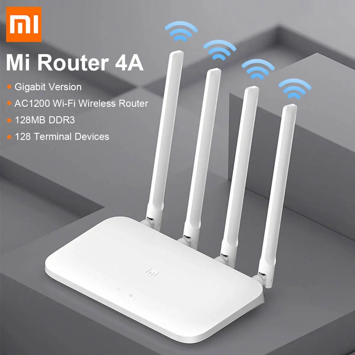 

Xiaomi Mi WiFi Wireless Router 4A Gigabit Version 2.4G&5GHz WiFi 1167Mbps Dual 128M DDR3 WiFi Repeater 4 Network Extender Home