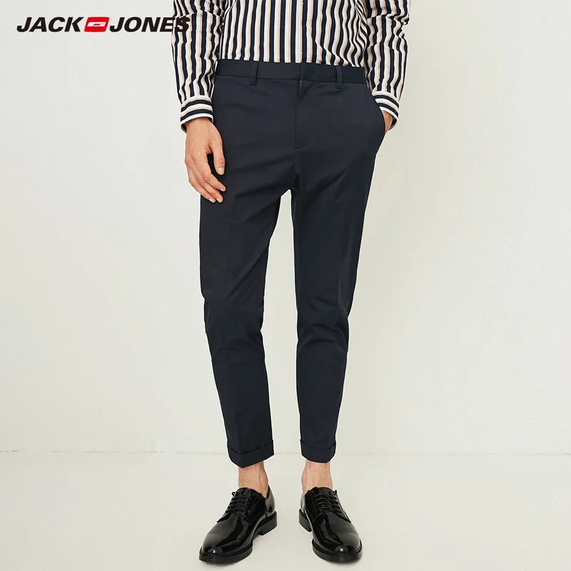Мужские повседневные хлопковые брюки Jack Jones деловые для отдыха с девятью