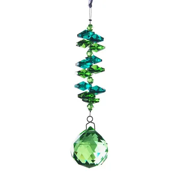 

H&D Green Chandelier Crystals Ball Prism Window Curtains Suncatcher Fengshui Pendant Ornament Home Wedding Decor Accessories