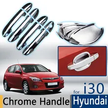 Hot Sela Per Hyundai i30 Accessori Chrome Trim Porta Esterna maniglia Copre 2007 2008 2009 2010 2011 Car Styling Auto adesivi
