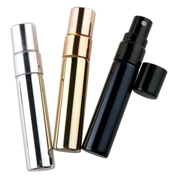 

(50pcs)5ml gold/silver/black glass spray bottel Glass Containers Massage Oil Vials Perfume Bottle Packing container bottle