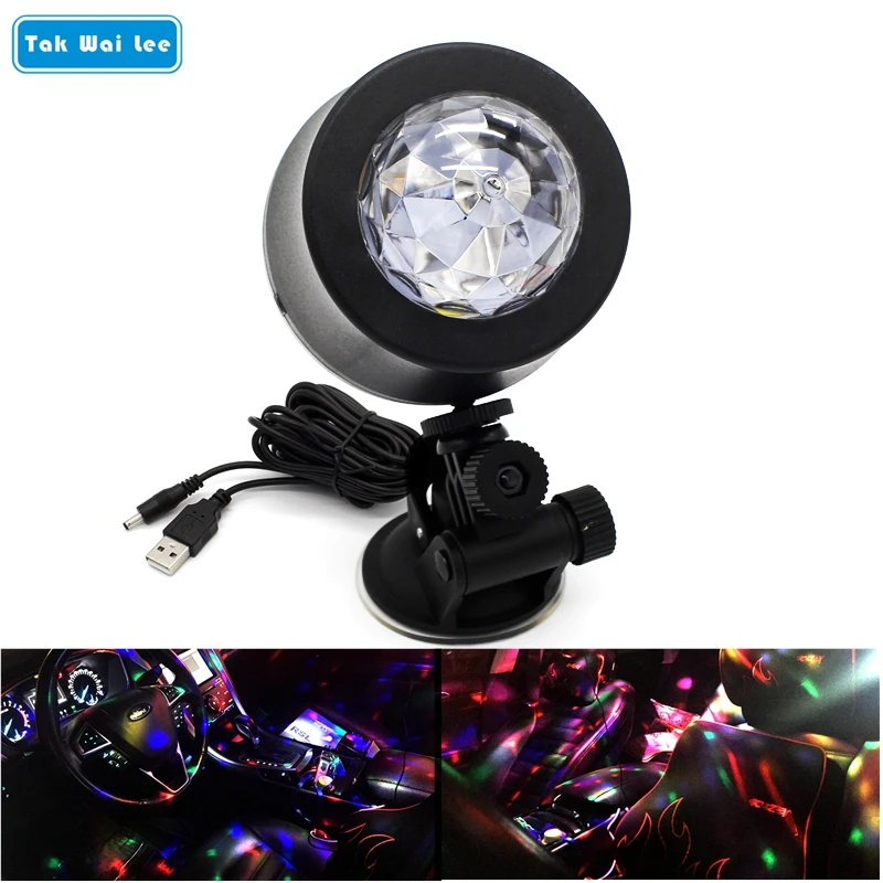 СВЕТОДИОДНЫЙ Автомобильный светильник Tak Wai Lee с пультом управления музыкой USB RGB