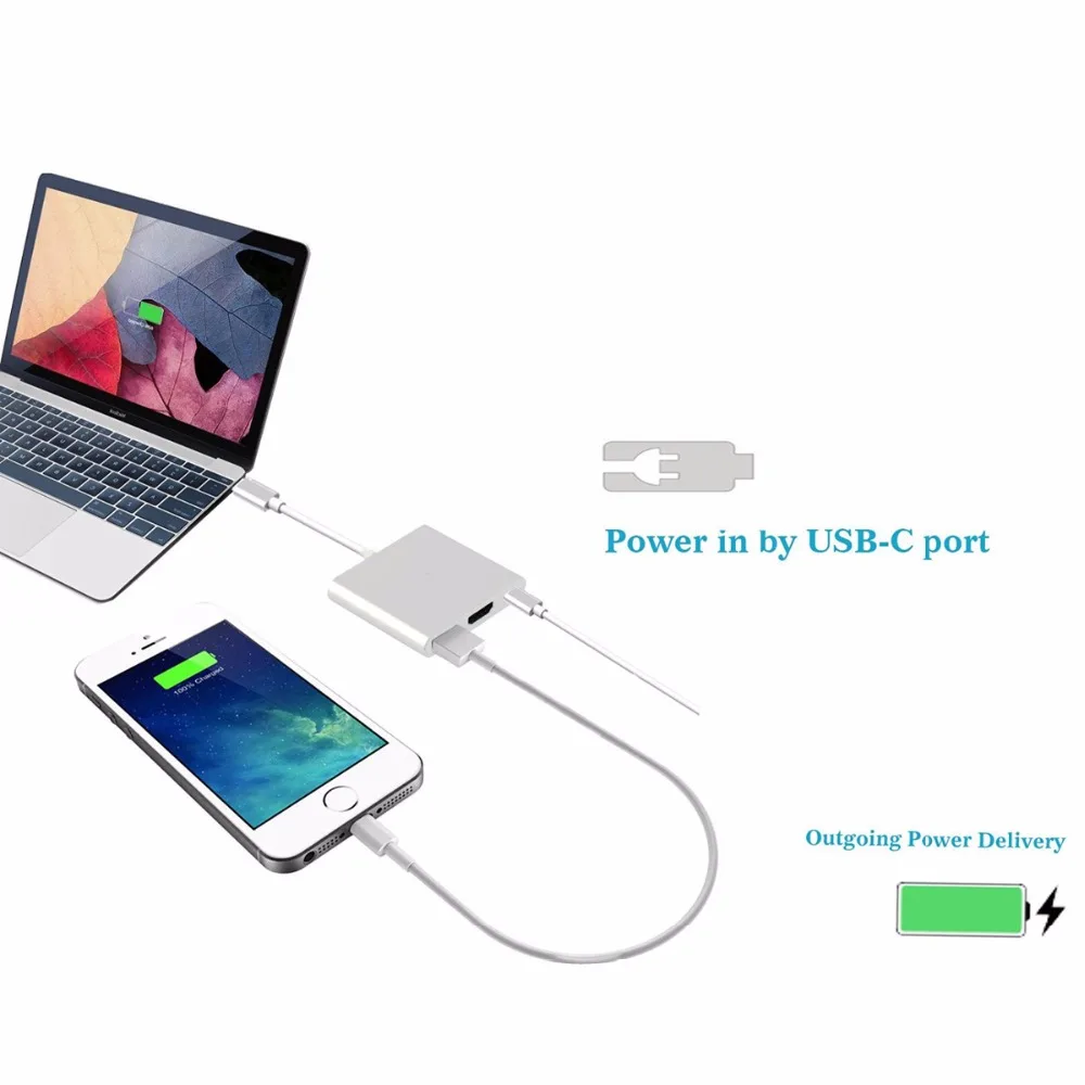 Конвертер для кабеля Samsung Huawei Apple Macbook Usb 3 1 Thunderbolt Type C переходник на HDMI 4K в 1|Кабели