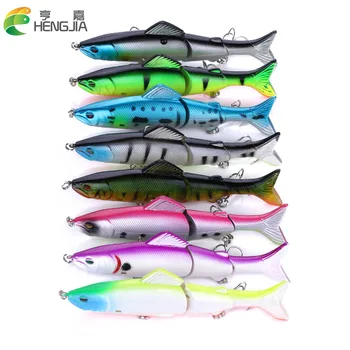 

Wholesale 80pcs 12.5cm 4#hooks Jointed minnow fishing lures hard plastic bass carp fishing baits pesca fishing tackles