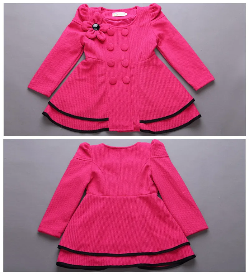 Элегантное пальто-кардиган для девочек однотонная хлопковая куртка с цветочным рисунком, пальто для девочек от 3 до 12 лет, Детское пальто для малышей, верхняя одежда