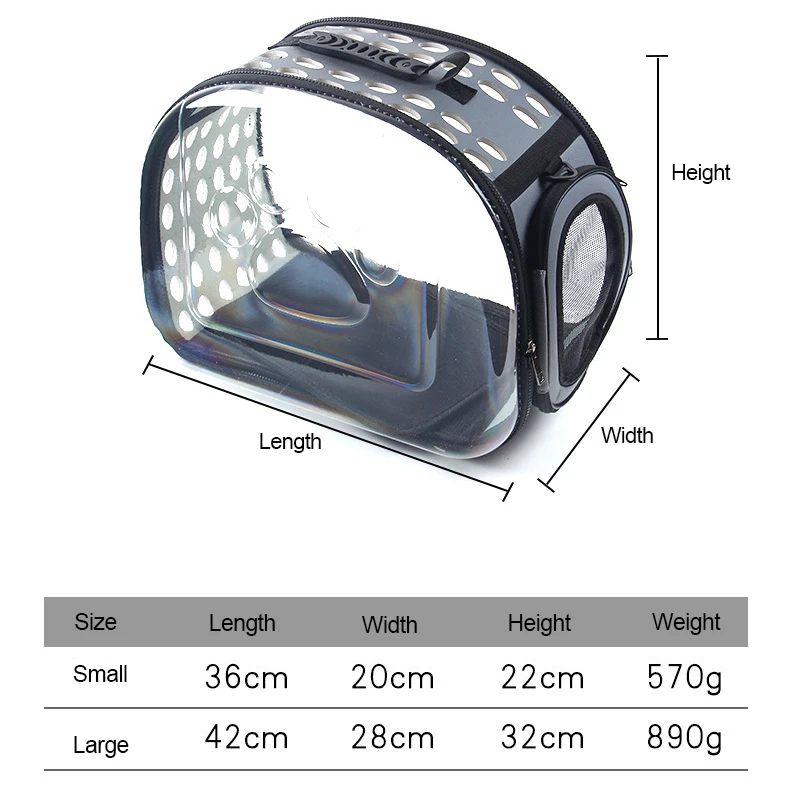 Щенок Кошка ручная сумка для переноски прозрачные сумки для животных космическая капсула Складная дышащая Сумка-переноска собака транспортная клетка