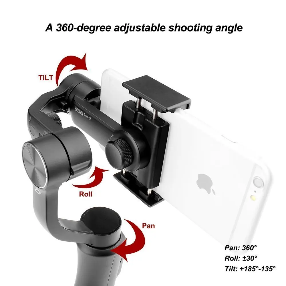 Zhiyun Smooth q 3-осевой ручной шарнирный стабилизатор для камеры Gopro и Беспроводной пульт дистанционного управления для смартфона iPhone, samsung, huawei, Gopro Hero 6/5/4