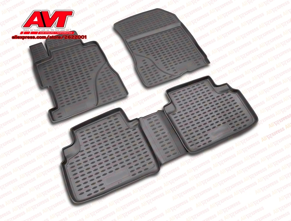 Automotive Black All Weather OE Heavy Duty Rubber Floor Mats For 0611