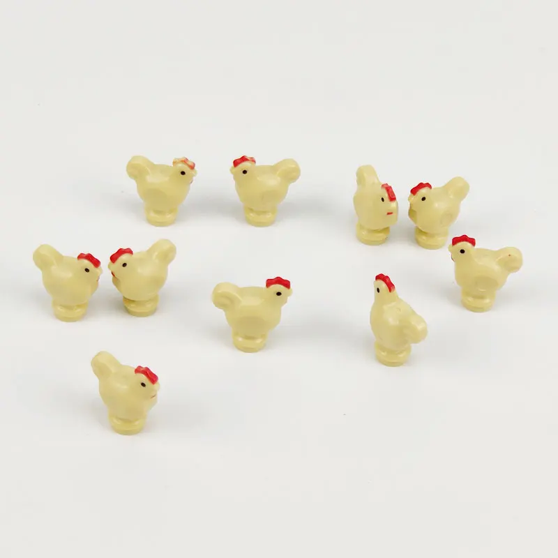 

Legoing 10Pcs/set Creator Bricks Yellow Hen Set Sale Building Blocks Toys for Children Assemble Block Creator MOC Parts
