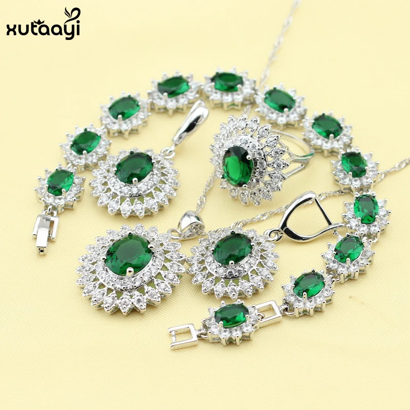 emerald wedding jewelry sets