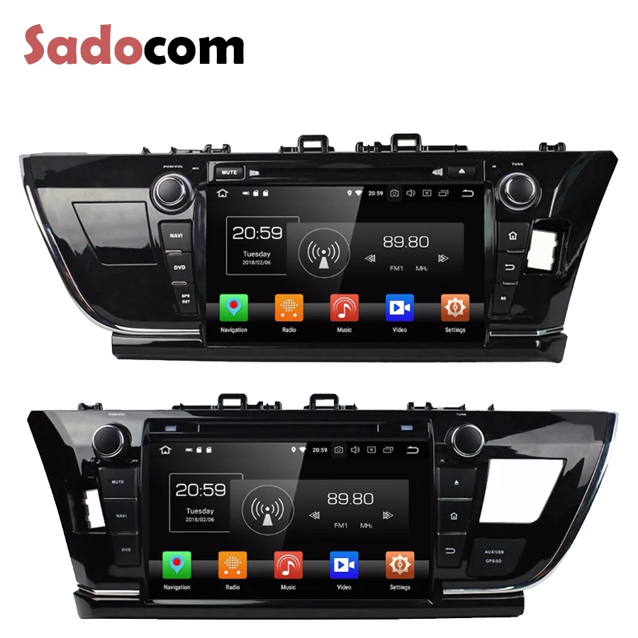

9" TDA7851 Android 8.0 Car DVD Player For Toyota COROLLA 2014 2015 right left 4GB RAM 64G ROM wifi auto radio GPS Glonass Map