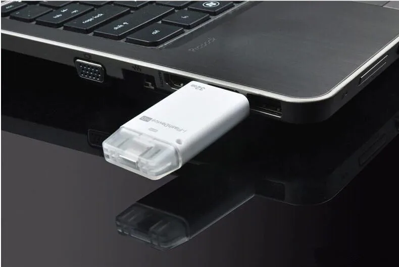 USB флеш накопитель для iPhone X 6 Plus 7 7S ipad металлический карта памяти двойной