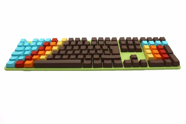 Free shipping ISO ANSI Blank 1976 Mixed Color OEM Profile Thick PBT Dyed Keycaps For MX Switches Mechanical Keyboard