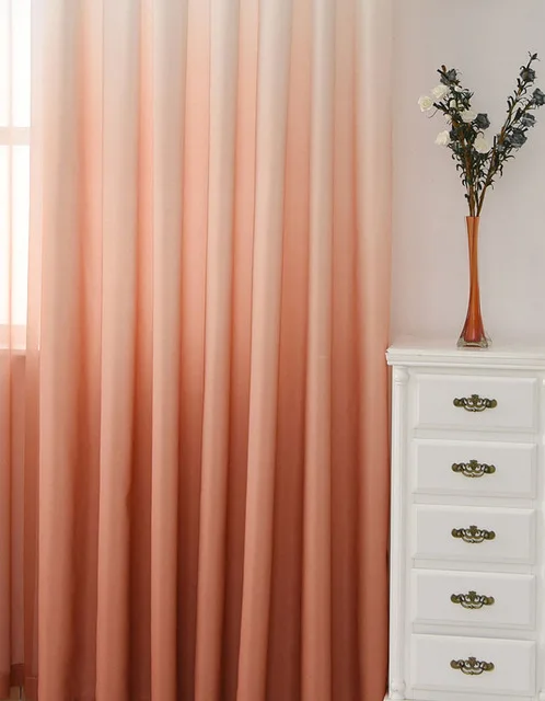HTEXQ оконный градиентный занавес для гостиной современные товары для дома оконные обработки Полиэстер Печатный 3d занавес s для спальни - Цвет: Pink Brown Blackout