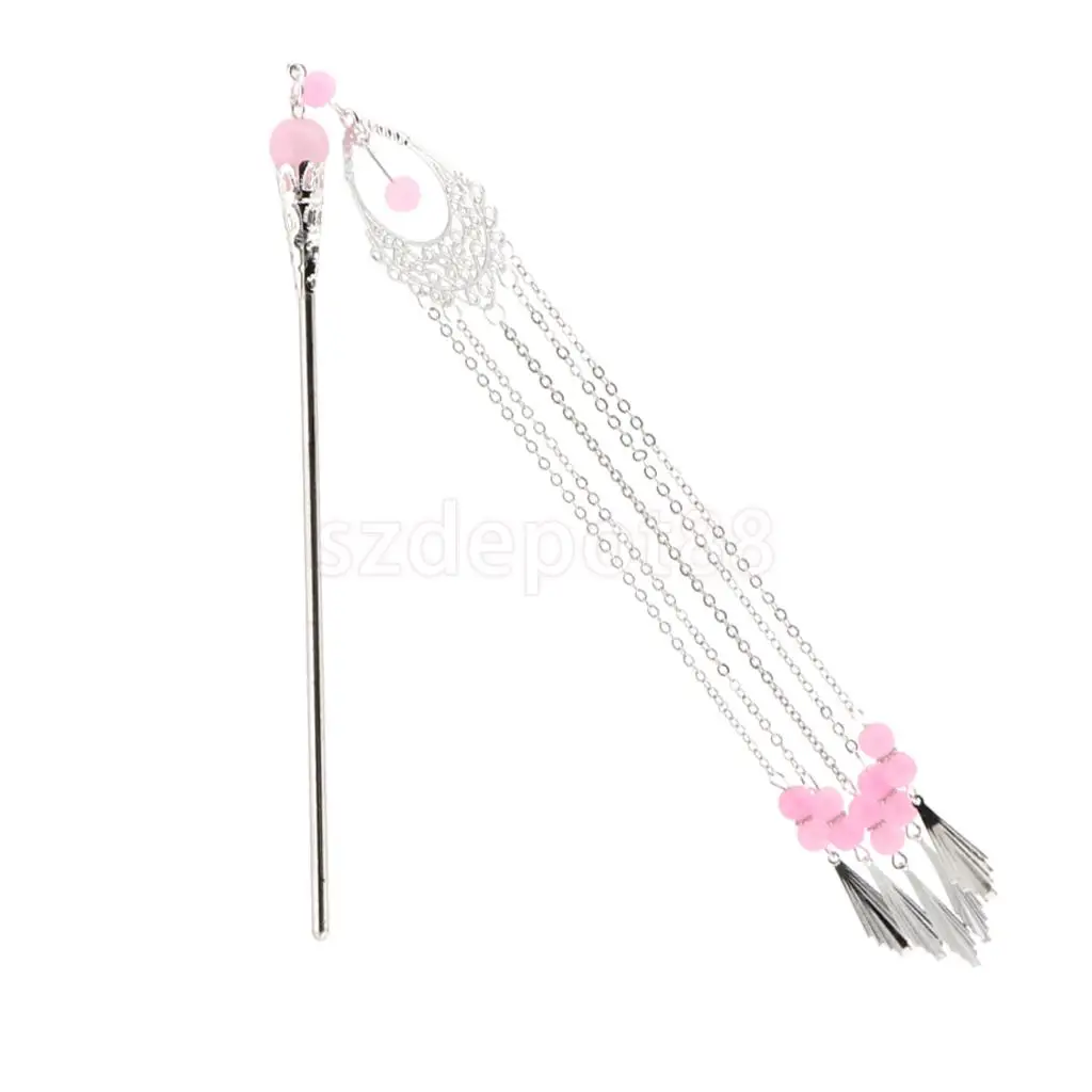 Vintage Chinese Traditional Tassel Hair Stick Shawl Pin Women Hair Accessory