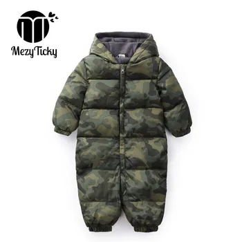 

Winter Baby Boys Camouflage Jumpsuit Baby Keep Warm Romper infants Hooded flannel Thicker Clothes Toddler Girls Cotton Clothing