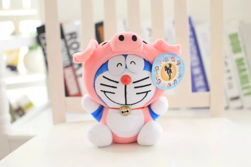 20 см Kawaii Китайский Зодиак Stand By Me Doraemon плюшевая игрушка мягкая кошка Животные Собака Кролик Плюшевая Кукла милый подарок для детей