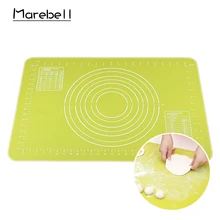 Marebell 50*40 см силиконовые кондитерские доски Rolling Silicone Rolling Cut Мат помадка глина Кондитерская Глазурь тесто производитель сахарных инструментов