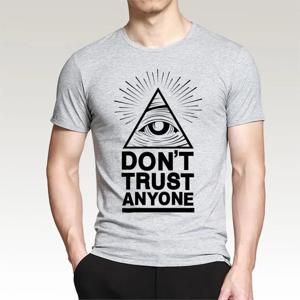 2019 для мужчин camisetas забавные не доверять никому футболки Модная уличная Топ хлопок Принт футболки бренд harajuku костюмы топ