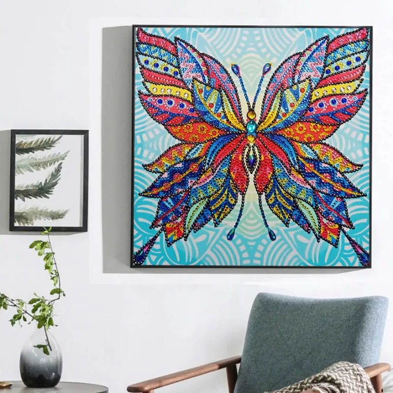 

1 PC 5D DIY Diamond Painting Butterfly Flower Partial Diamond Embroidery Cross Stitch Mosaic Decor Sets Picture Of Rhinestones