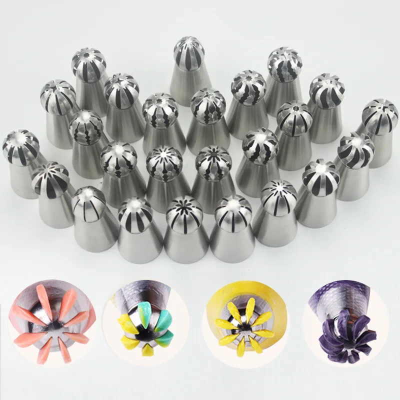 

1PC Russian Spherical Ball Stainless Steel Icing Piping Nozzle Pastry Tips Fondant Cupcake Baking Tip Tool Sphere Cream LB 371