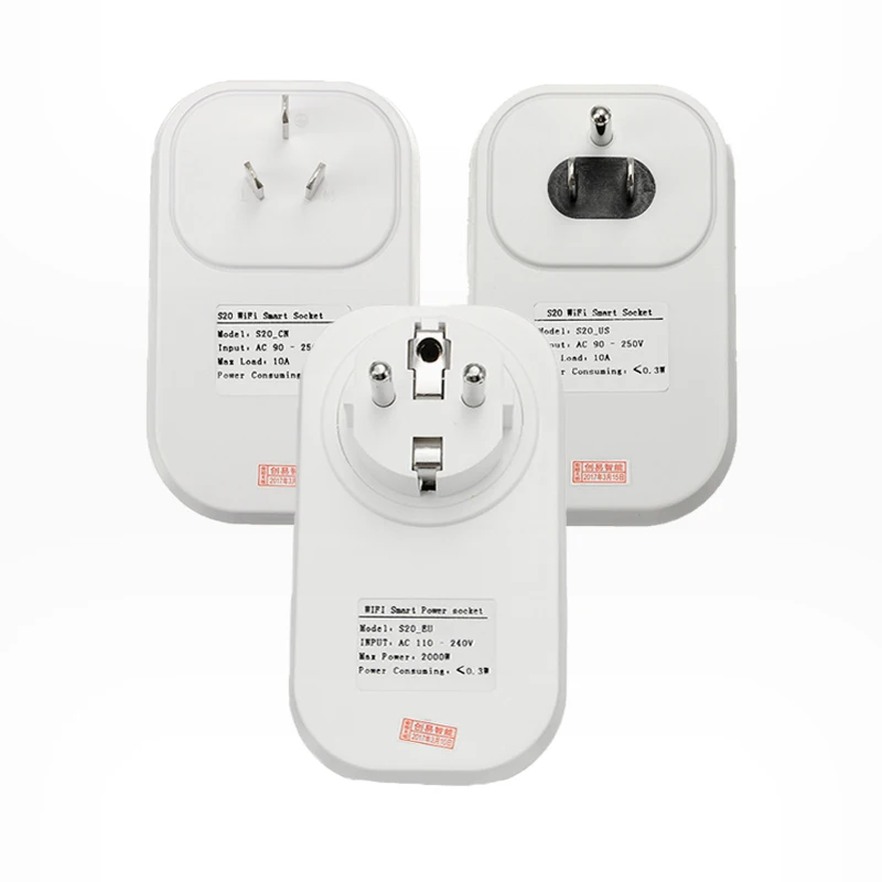 Sonoff S20 Смарт Wi-Fi разъем штекер 2200 W 10A Outlet Беспроводной APP дистанционного Управление сроки переключатель Европа США Великобритания Австралия