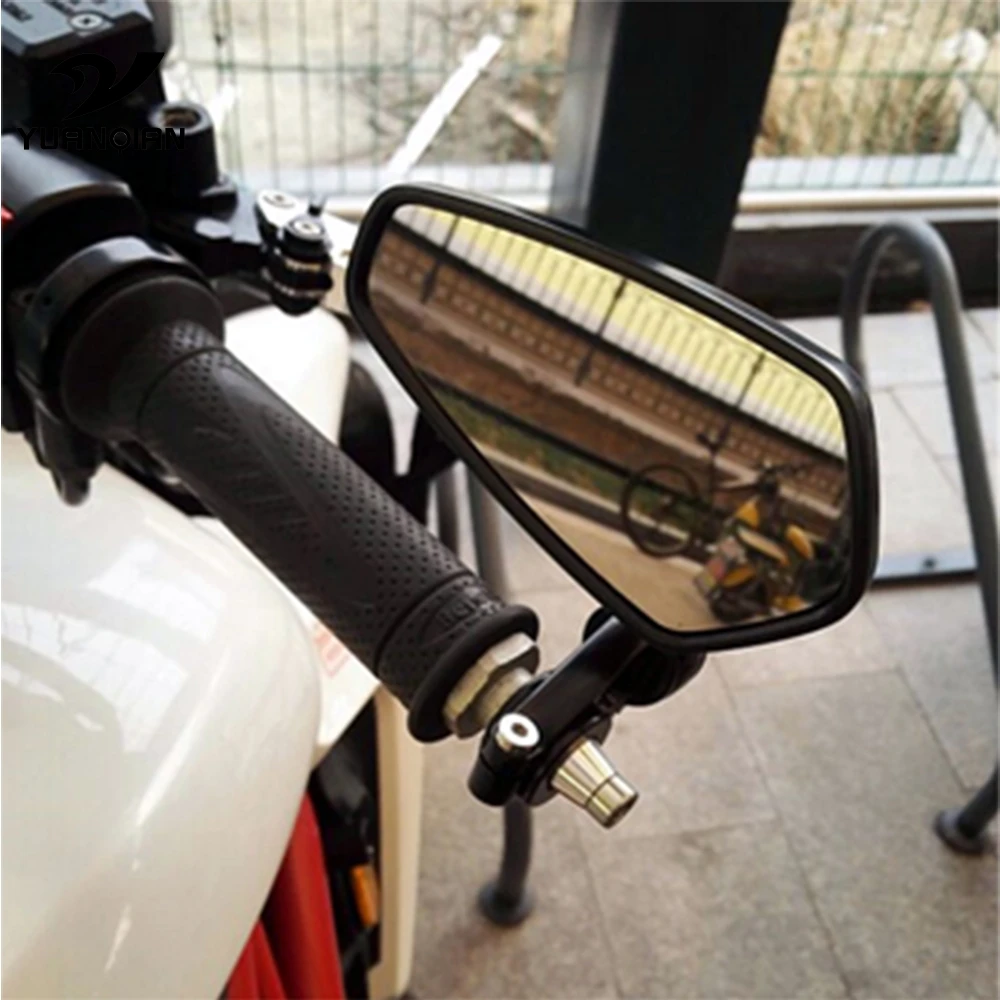 Motorcycle Folding 7/8" 22mm handlebar end side rearview mirror For BMW