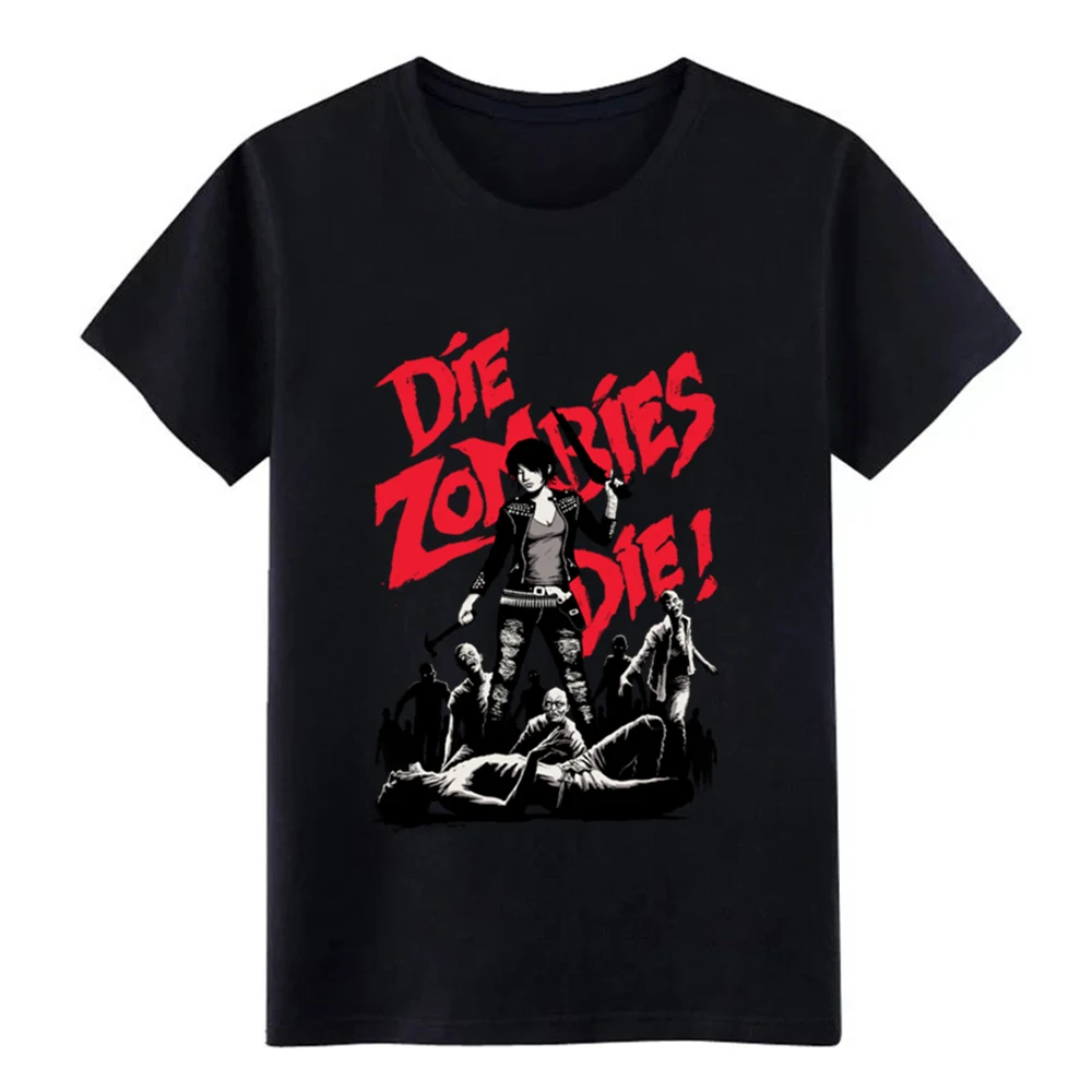 Мужская футболка с принтом Die Zombies на заказ S-XXXL однотонная сумасшедшая модная