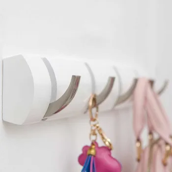 

Bamboo base with 8pcs metal hook coat hanger, wall mount holder, bag & key hook, three color for your choice