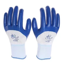 5/12 пара нитриловых полупогружных перчаток N588 нейлоновые износостойкие маслостойкие сельскохозяйственные работы краска печатная машина ремонт чистящий светильник