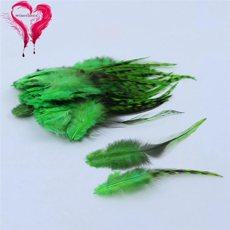 2 green qinghuajian rooster saddle feather 5