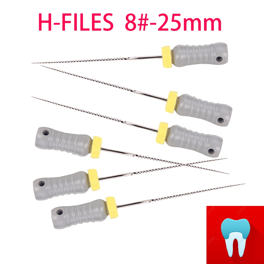 6pcs 825mm Dental Files H Root Canal Dentist Materials Dentistry Instruments Hand Use