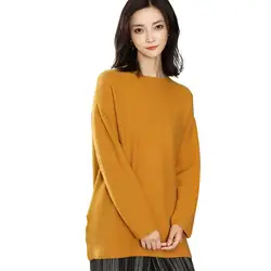 DILLY Модные женские кашемировые мериносовая шерсть вырез лодочкой свитер шерстяной пуловер, свитер-GML7254