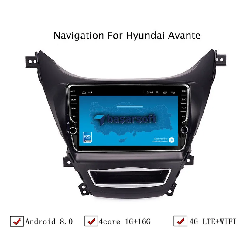 9 &quotAndroid 8 1 автомобильный gps навигатор для hyundai Elantra/Avante 2012 2014 Автомагнитола стерео