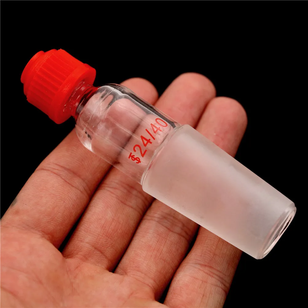24/40 Glass Thermometer Adapter With Thread Ground Scock Joint Screw Bushing Lab Supplies |
