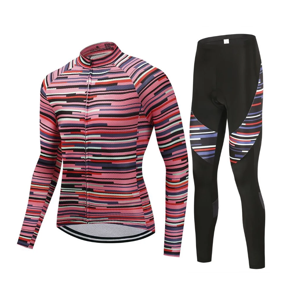 

Men's Cycling Jersey Set Mountain Bike Long Sleeve Bike Clothing Wear Maillot Ropa Ciclismo Sportswear with GEL PAD