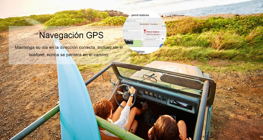 15 LEMFO LEM6 reloj inteligente mapa