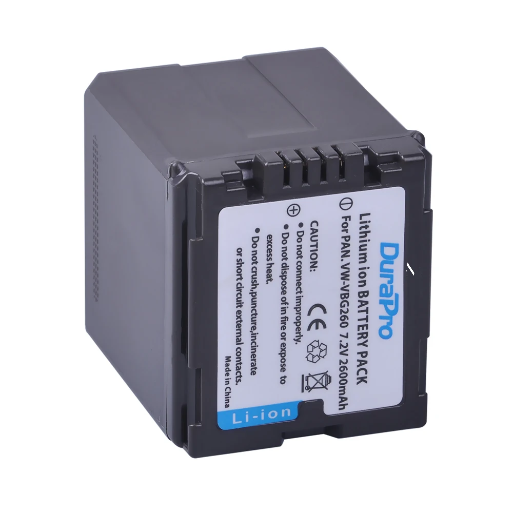 4 шт. DuraPro VW-VBG260 VW VBG260 VWVBG260 Li-Ion Батарея для цифрового фотоаппарата Panasonic HS250 SDR-SD7 HDC-MDH1 HDC-DX1 VDR-D51 SDR-H200 Камера