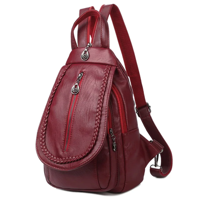 

Brief Casual Backpack Knapsack Laptop Bag Ladies Pocket Girl Schoolbag Handmade Folding backpacks for teenage girls school C300