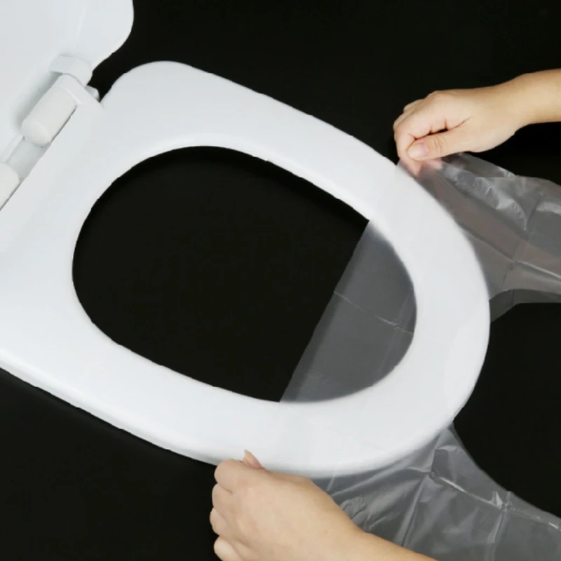 50Pcs Disposable Toilet Seat Cover Waterproof Antimicrobial Paper Mat