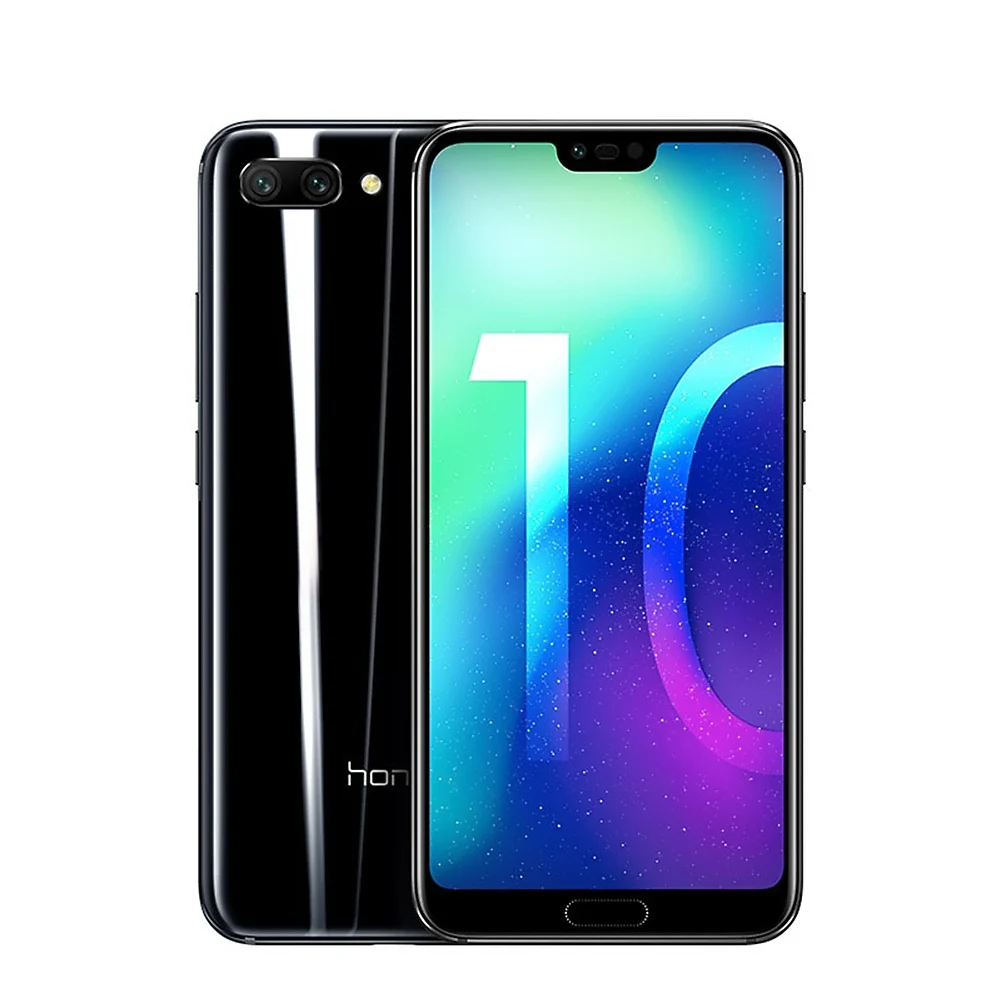 Мобильный телефон Honor 10 с глобальной версией, 5,84 дюймов, FHD+ 4 Гб+ 128 ГБ, Восьмиядерный процессор Kirin 970, Android 8,1, 24 МП, смартфон с функцией распознавания лица, NFC, 3400 мАч