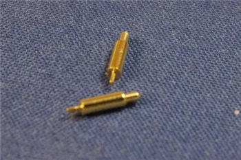 

100pcs Through Hole Male Spring Loaded Pogo Pin Connector 6.0 mm Length Gold 1u plating 1 Amp Current Probe Contact Pogo Pin