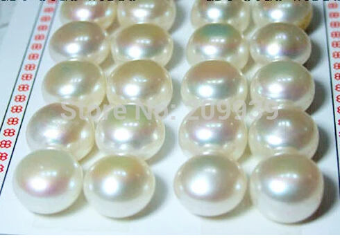 

FREE SHIPPING>>>@@ N321 wholesale 13-14mm white freshwater pearl earring beads
